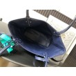 Borsa tote Goyard Anjou Saint Louis Mini tela goyardine/pelle di vitello blu navy