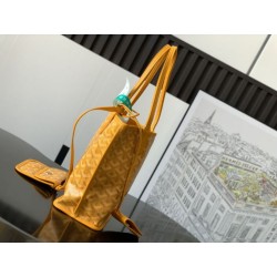Borse Replica tote Goyard Anjou Saint Louis Mini tela goyardine/pelle di vitello Giallo