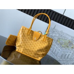 Borse Replica tote Goyard Anjou Saint Louis Mini tela goyardine/pelle di vitello Giallo