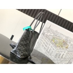 Borsa tote Goyard Anjou Saint Louis Mini tela goyardine/pelle di vitello grigia