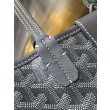 Borsa tote Goyard Anjou Saint Louis Mini tela goyardine/pelle di vitello grigia