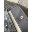 Borsa tote Goyard Anjou Saint Louis Mini tela goyardine/pelle di vitello grigia