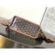 Borsa tote Goyard Anjou Saint Louis Mini tela goyardine/pelle di vitello marrone
