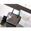 Borse Replica tote Goyard Anjou Saint Louis Mini tela goyardine/pelle di vitello nera