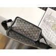Borse Replica tote Goyard Anjou Saint Louis Mini tela goyardine/pelle di vitello nera