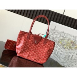 Borsa tote Goyard Anjou Saint Louis Mini tela goyardine/pelle di vitello Rosso