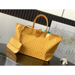 Borse tote Goyard Saint Louis PM/GM Spalmata Goyardine Giallo