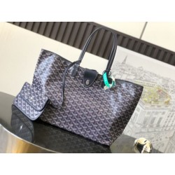 Borse tote Goyard Saint Louis PM/GM Spalmata Goyardine Nero