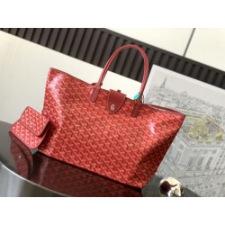 Borse tote Goyard Saint Louis PM/GM Spalmata Goyardine Rosso