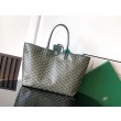 Borse tote Goyard Saint Louis PM/GM Spalmata Goyardine verde