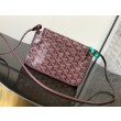 Pochette Goyard Plumet con iniziali Bordeaux