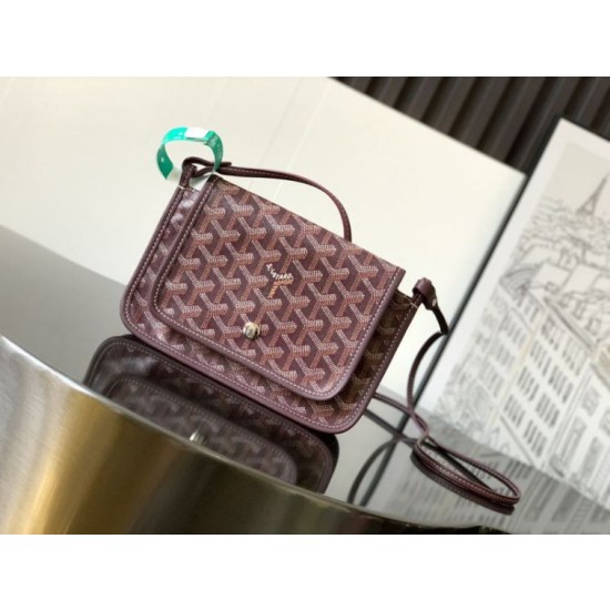 Pochette Goyard Plumet con iniziali Bordeaux