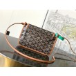 Pochette Goyard Plumet con iniziali Marrone