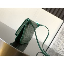 Pochette Goyard Plumet con iniziali Verde