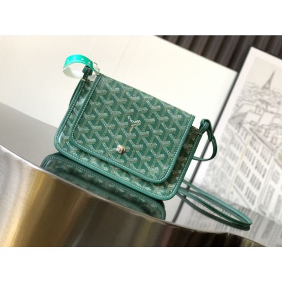 Pochette Goyard Plumet con iniziali Verde