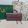Zaino morbido Goyard Saint Léger in tela Goyardine Borgogna
