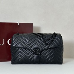 Cloni Borsa a tracolla grande Gucci GG Marmont 850659 Nero firmate