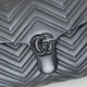 Replica di lusso Borsa a tracolla grande Gucci GG Marmont 850659 Nero Imitazioni Cloni Borsa a tracolla grande Gucci GG Marmont 850659 Nero firmate
