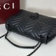 Replica di lusso Borsa a tracolla grande Gucci GG Marmont 850659 Nero Imitazioni Cloni Borsa a tracolla grande Gucci GG Marmont 850659 Nero firmate
