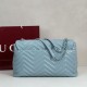 Replica di lusso Borsa a tracolla grande Gucci GG Marmont 850659 Blu Imitazioni Cloni Borsa a tracolla grande Gucci GG Marmont 850659 Blu firmate