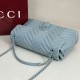 Replica di lusso Borsa a tracolla grande Gucci GG Marmont 850659 Blu Imitazioni Cloni Borsa a tracolla grande Gucci GG Marmont 850659 Blu firmate