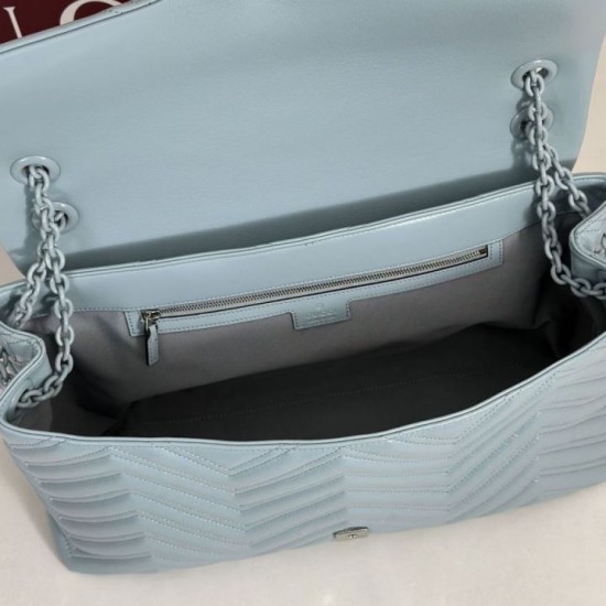 Replica di lusso Borsa a tracolla grande Gucci GG Marmont 850659 Blu Imitazioni Cloni Borsa a tracolla grande Gucci GG Marmont 850659 Blu firmate