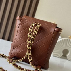 Replica di lusso Zaino vintage Chanel Duma marrone Imitazioni Cloni Zaino vintage Chanel Duma marrone firmate