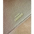 Borsa a mano Burberry Canvas Highlands Bowling, colore caffè scuro
