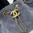 Borsa a mano Chanel 25 Mini trapuntata AS5631 scamosciata Blu