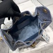 Borsa a mano Chanel 25 Mini trapuntata AS5631 scamosciata Blu