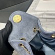 Borsa a mano Chanel 25 Mini trapuntata AS5631 scamosciata Blu