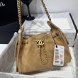 Borsa a mano Chanel 25 Mini trapuntata AS5631 scamosciata marrone