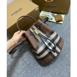 Borse Firmate Replica a secchiello TB piccola Burberry color caffè