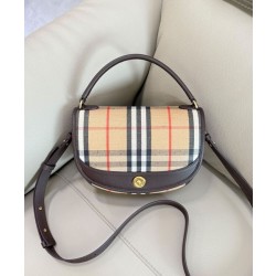 Borsa a tracolla Burberry Highlands caffè scuro