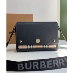Replica Perfetta a tracolla Burberry Vintage Check Note Nera