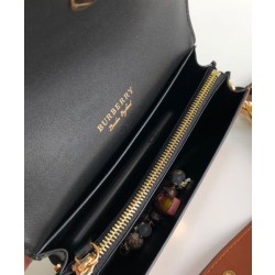 Borsa a tracolla piccola con fibbia Burberry Caffè