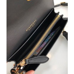 Borse Firmate Replica a tracolla piccola con fibbia Burberry Nera