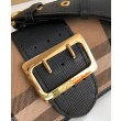 Borse Firmate Replica a tracolla piccola con fibbia Burberry Nera