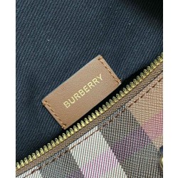 Borsa bowling media Burberry Check marrone