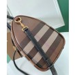 Borsa bowling media Burberry Check marrone