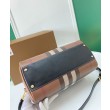 Borsa bowling media Burberry Check marrone