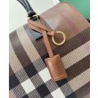 Borsa bowling media Burberry Check marrone