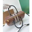 Borsa bowling media Burberry Check marrone