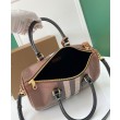 Borsa bowling media Burberry Check marrone