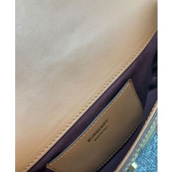 Borsa Burberry con manico superiore Caffè