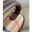 Borsa Burberry Mini Highlands caffè scuro