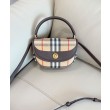 Borsa Burberry Mini Highlands caffè scuro