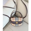 Borsa Burberry Mini Highlands caffè scuro