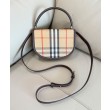 Borsa Burberry Mini Highlands caffè scuro