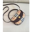 Borsa Burberry Mini Highlands caffè scuro
